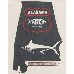 AFTCO Alabama T-Shirt. Men's Small. White.